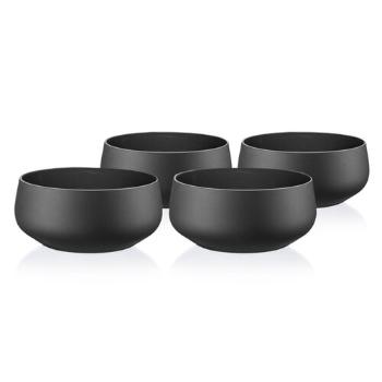 Crystalex Set 4 boluri Mini Bowls Black, 95 ml