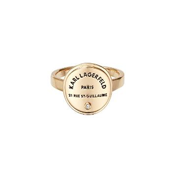Karl Lagerfeld Inel elegant placat cu aur cu un logo distinctiv 554530 52 mm