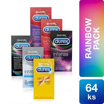 Durex Set de prezervative Rainbow 64 buc
