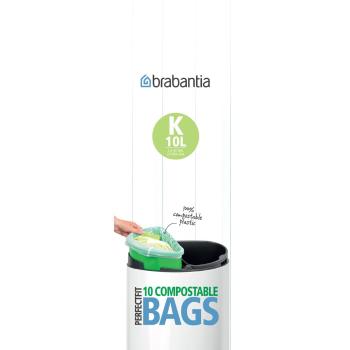 Set de saci de gunoi compostabili 10 buc. 10 l PerfectFit K – Brabantia