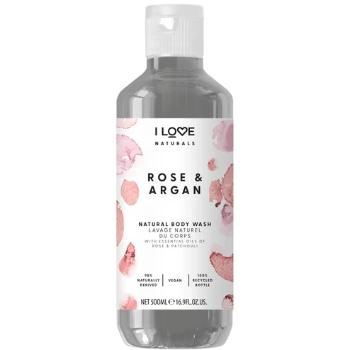 I Love Gel de duș hidratant Naturals Rose & Argan (Body Wash) 500 ml