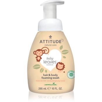 Attitude Baby Leaves Pear Nectar spuma de curatare 2 in 1 pentru copii 295 ml