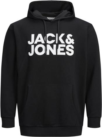 Jack&Jones PLUS Hanorac pentru bărbați JJECORP Regular Fit 12163777 Black/large print 3XL