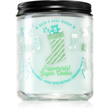 Bath & Body Works Peppermint Sugar Cookie lumânare parfumată  cu uleiuri esentiale 198 g