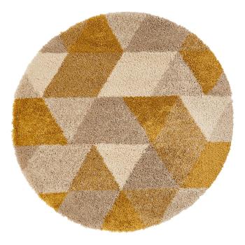 Covor Think Rugs Royal Nomadic Triangle, ø 160 cm, galben