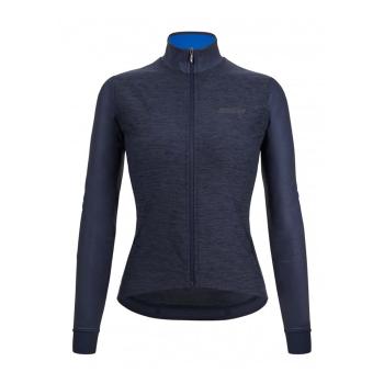 
                 SANTINI Tricou de cilism pentru iarnă cu mânecă lungă - COLORE PURO LADY - albastru 
            