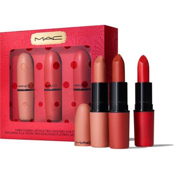 MAC Cosmetics Bubbles & Bows Three Cheers! Lipstick Trio set cadou de buze culoare Destined for Stardom