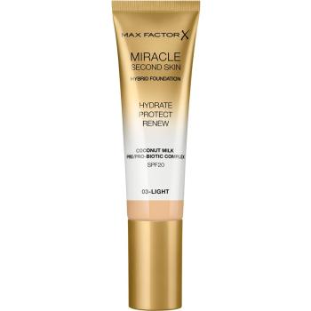 Max Factor Miracle Second Skin fond de ten crema hidratant SPF 20 culoare 03 Light 30 ml