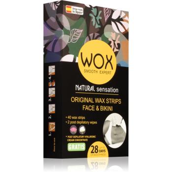 WOX Natural Sensation benzi depilatoare cu ceara rece facial 40 buc