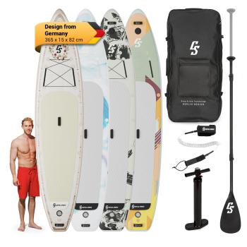 Capital Sports Kipu Allrounder 365, paddleboard gonflabil, SUP Board Set, cruiser