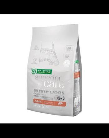 NATURES PROTECTION SUPERIOR CARE White Dogs Grain Free Salmon Adult Small and Mini Breeds 1,5 kg cu somon pentru caini adulti de rasa mica cu blana alba