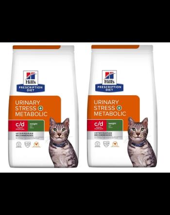 HILL'S Prescription Diet C/D Urinary Stress + Metabolic 6 (2 x 3 kg) hrana uscata pisici cu afectiuni ale tractului urinar