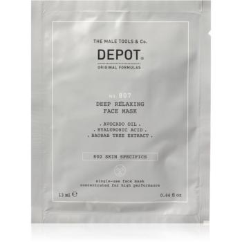 Depot No. 807 Deep Relaxing Face Mask masca calmanta si hidratanta pentru barbati 13 ml