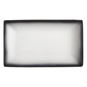 Farfurie din ceramică Maxwell & Williams Caviar, 27,5 x 16 cm, alb - negru