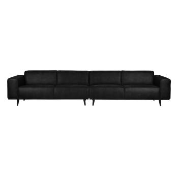 Canapea din piele artificială BePureHome Statement, 372 cm, negru