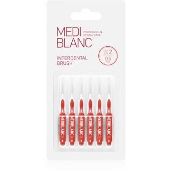 MEDIBLANC Interdental Pick-brush Interdental Brush perie interdentara 6 bucati 0,5 mm Red