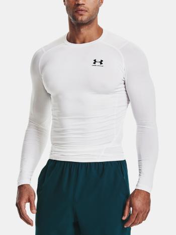 Under Armour UA HG Armour Comp LS Tricou Alb