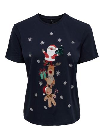 ONLY Tricou pentru femei ONLXMAS Relaxed Fit 15219616 Night Sky Friends S