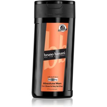 Bruno Banani Absolute Man gel de dus revigorant 3 in 1 pentru bărbați 250 ml