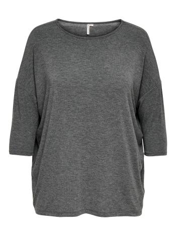 ONLY CARMAKOMA Tricou de damă CARLAMOUR 3/4 TOP Regular Fit 15229806 Dark Grey Melange 5XL/6XL