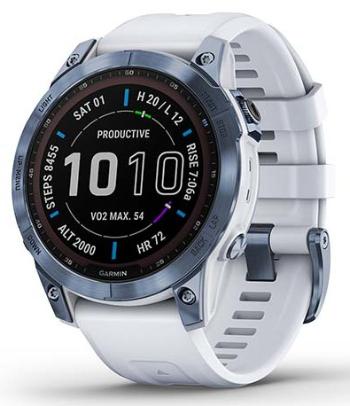 Garmin Garmin fenix 7 PRO Sapphire Solar,Titan Blue/White SB 010-02540-25