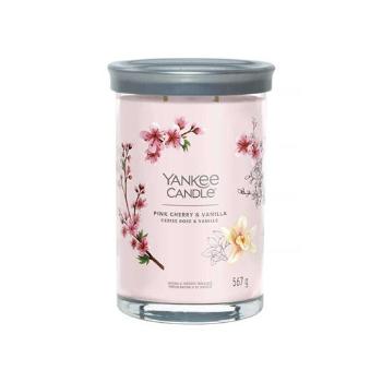 Yankee Candle Lumânare aromatică Signature păhar mare Pink Cherry Vanilla 567 g