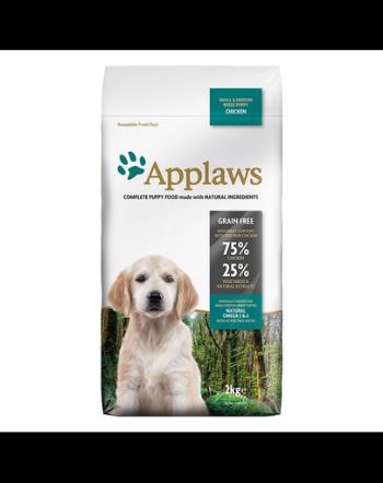 APPLAWS Puppy Small Medium Chicken 6 kg (3x2 kg) Pachet mancare catei, talie mica si medie, cu pui