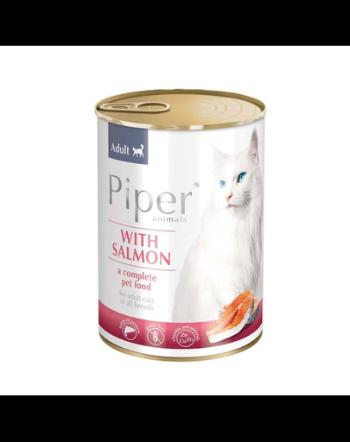NOTECI VALLEY PIPER Hrană umedă cu somon pentru pisici 400g