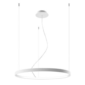 Lustră Nice Lamps Ganica, ø 80 cm, alb