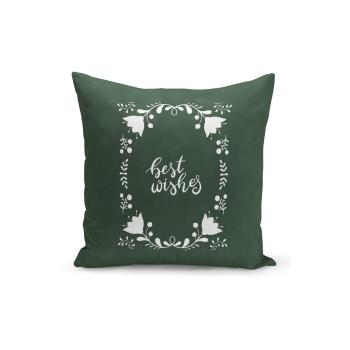 Față de pernă decorativă cu model de Crăciun Kate Louise Christmas Noel, 43 x 43 cm, verde