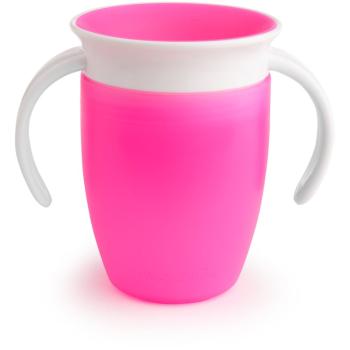 Munchkin Miracle 360° cană pentru antrenament cu mânere Pink 6 m+ 207 ml