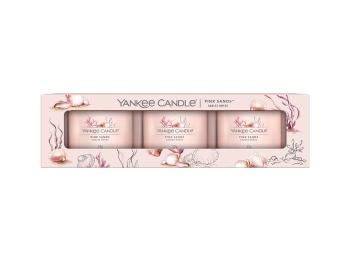 Yankee Candle Set de lumânări votive în sticlă Pink Sands 3 x 37 g