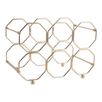 Suport pliabil din metal pentru sticle de vin PT LIVING Honeycomb, auriu