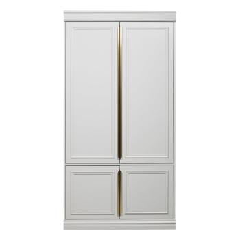 Șifonier din lemn de pin gri deschis cu ușă cu balamale 110x215 cm Organize – BePureHome