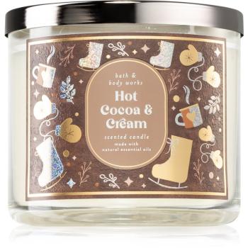 Bath & Body Works Hot Cocoa & Cream lumânare parfumată cu uleiuri esentiale 411 g