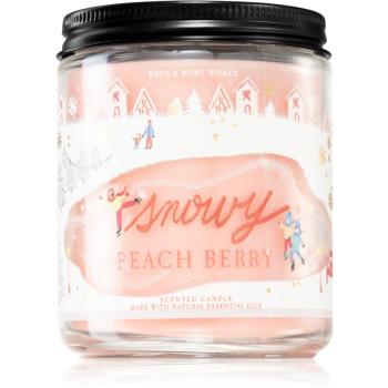 Bath & Body Works Snowy Peach Berry lumânare parfumată 198 g