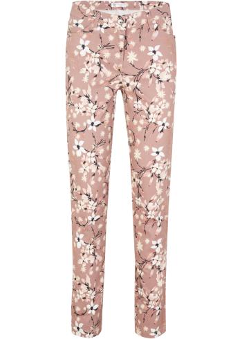 Pantaloni florali cu stretch