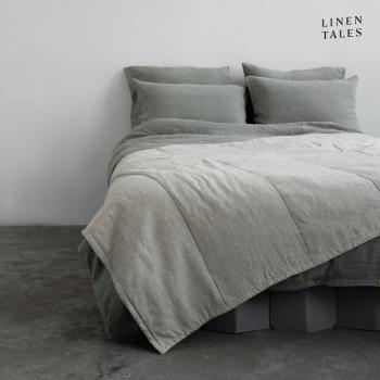 Cuvertură în culoare naturală matlasată din in 220x260 cm Melange – Linen Tales