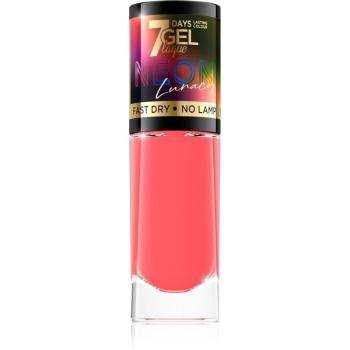Eveline Cosmetics 7 Days Gel Laque Neon Lunacy lac de unghii cu stralucire neon culoare 81 8 ml
