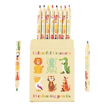 Set 10 creioane în husă cu model cu animale Rex London