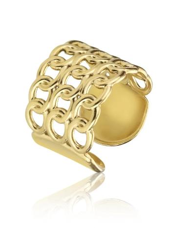 Marc Malone Inel deschis distinctiv placat cu aur Iris Gold Ring MCR23012G