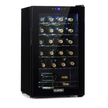Klarstein Shiraz 24 Uno, frigider pentru vin, 67 l, 24 sticle, panou tactil, 5 - 18 ° C, negru