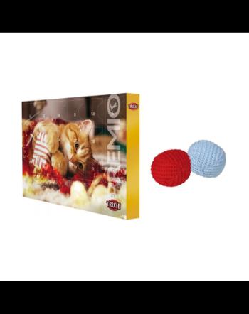 TRIXIE SET Calendar Advent cu recompense pentru pisici + minge din lana pentru pisica