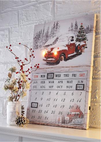 Calendar decorativ cu LED
