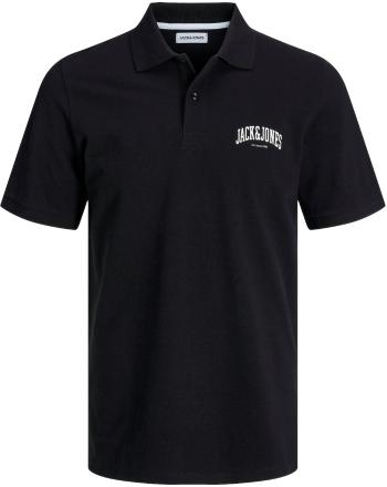 Jack&Jones Tricou polo pentru bărbați JJEJOSH Standard Fit 12247387 Black S