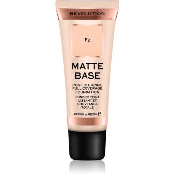 Makeup Revolution Matte Base acoperire make-up culoare F2 28 ml