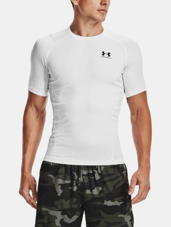 Under Armour UA HG Armour Comp SS Tricou Alb