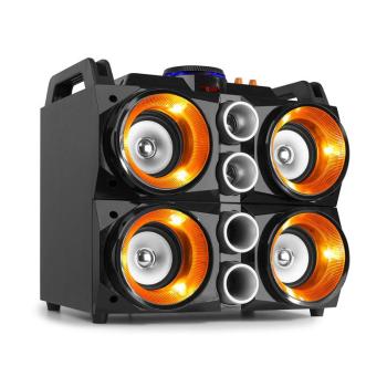 Fenton MDJ200, stație de petrecere, 150W, 4x4“ boxe, baterii de 2000mAh, negru și portocaliu