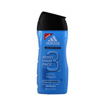 Adidas Gel de duș și șampon pentru bărbați 3in1 Body Hair Face After Sport (Shower Gel & Shampoo) 250 ml