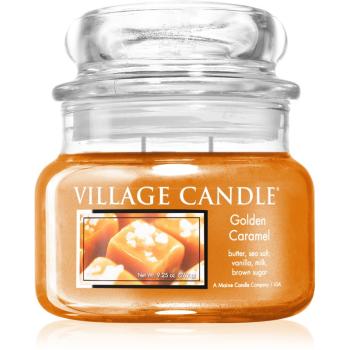 Village Candle Golden Caramel lumânare parfumată  (Glass Lid) 262 g
